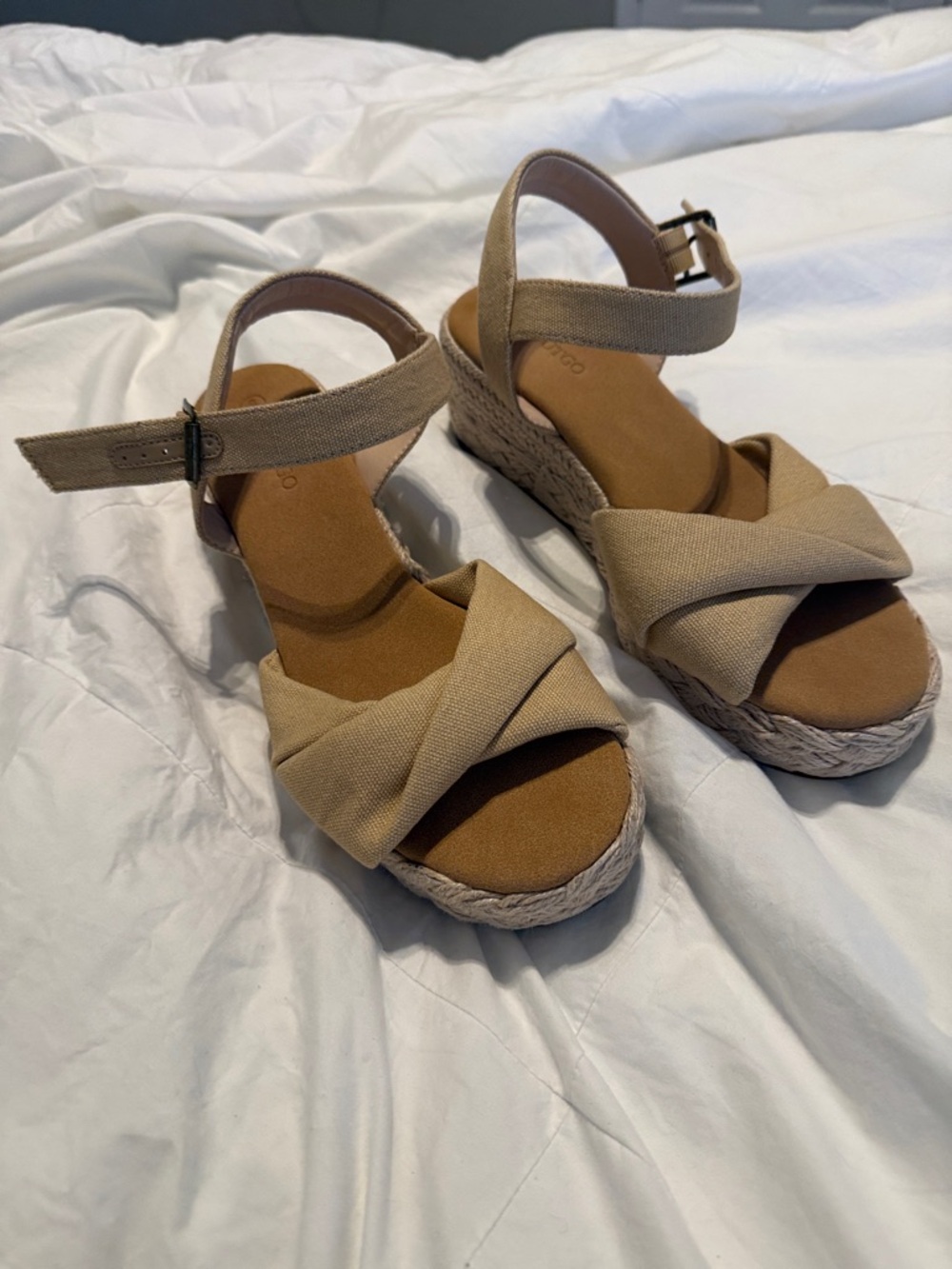 Contigo Tan/Brown Espadrille Wedge Sandals for Women